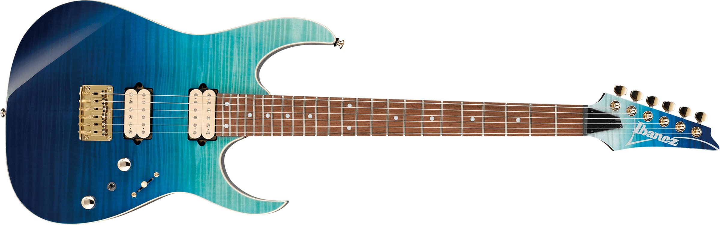 Ibanez Rg421hpfm Brg Standard Hh Ht Ja - Blue Reef Gradation - Elektrische gitaar in Str-vorm - Main picture