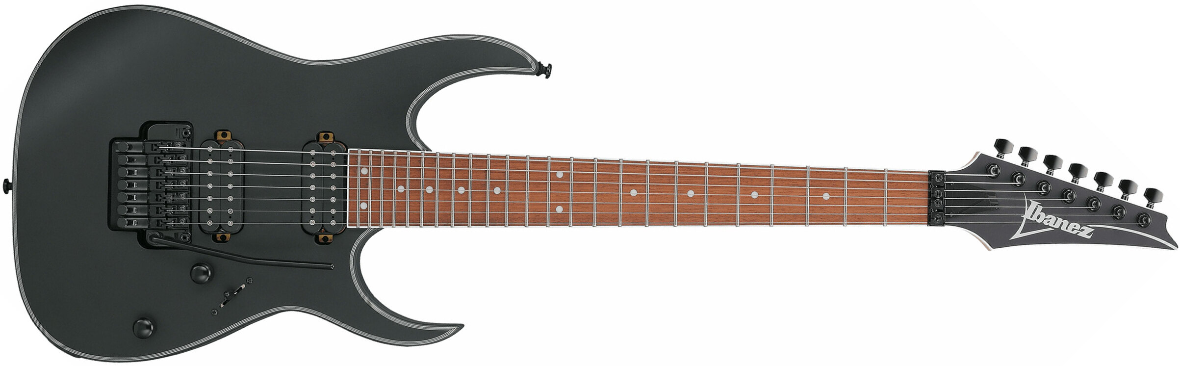 Ibanez Rg7420ex Bkf Standard 7c 2h Ht Jat - Black Flat - 7-snarige elektrische gitaar - Main picture