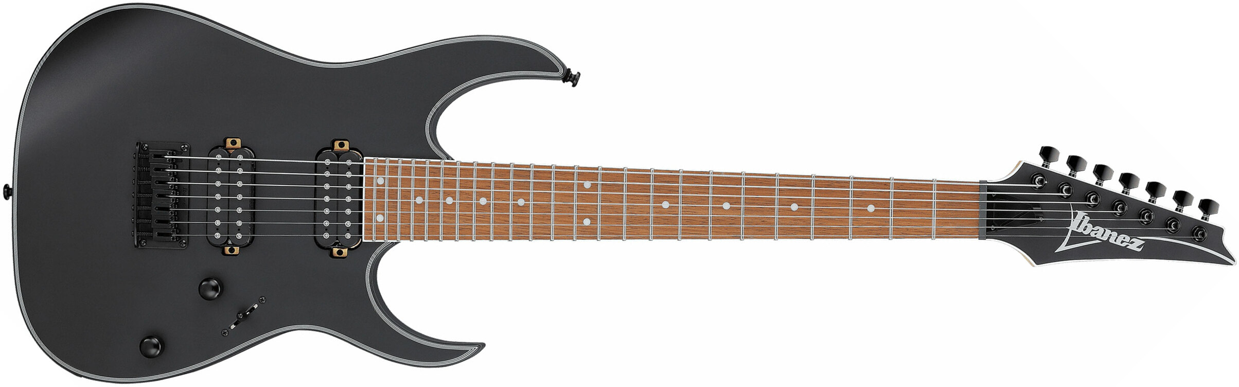 Ibanez Rg7421ex Bkf Standard 7c 2h Ht Jat - Black Flat - 7-snarige elektrische gitaar - Main picture