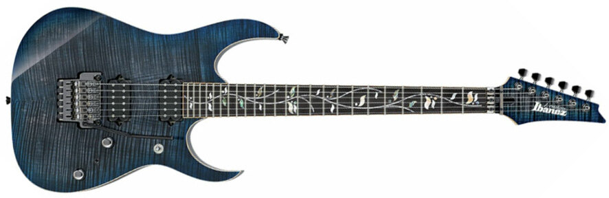 Ibanez Rg8520 Sde Prestige Japon Hh Dimarzio Fr Eb +etui - Sodalite - Elektrische gitaar in Strat vorm - Main picture