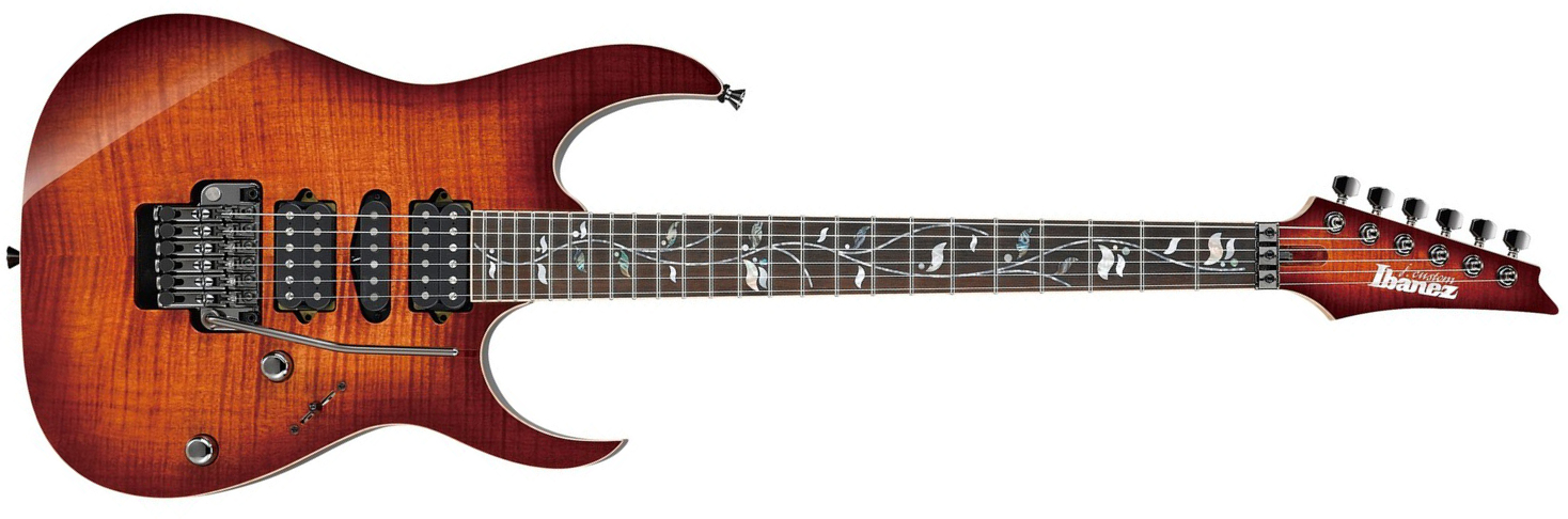 Ibanez Rg8570 Bsr J.custom Jap Hsh Dimarzio Fr Rw - Brownish Sphalerite - Elektrische gitaar in Strat vorm - Main picture