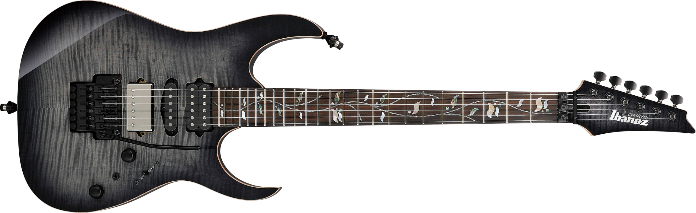 Ibanez Rg8870 Bre J.custom Jap Hsh Dimarzio Fr Eb - Black Rutile - Elektrische gitaar in Str-vorm - Main picture