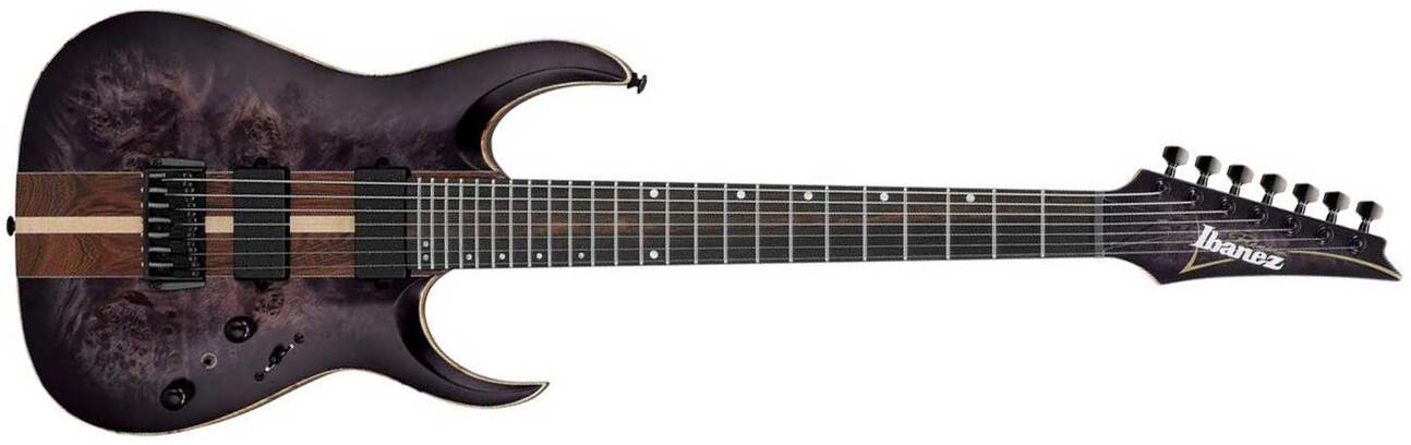 Ibanez Rga217p1pb Drl Premium 7c 2h Dimarzio Ht Eb - Deep Twilight Burst - Elektrische gitaar in Strat vorm - Main picture