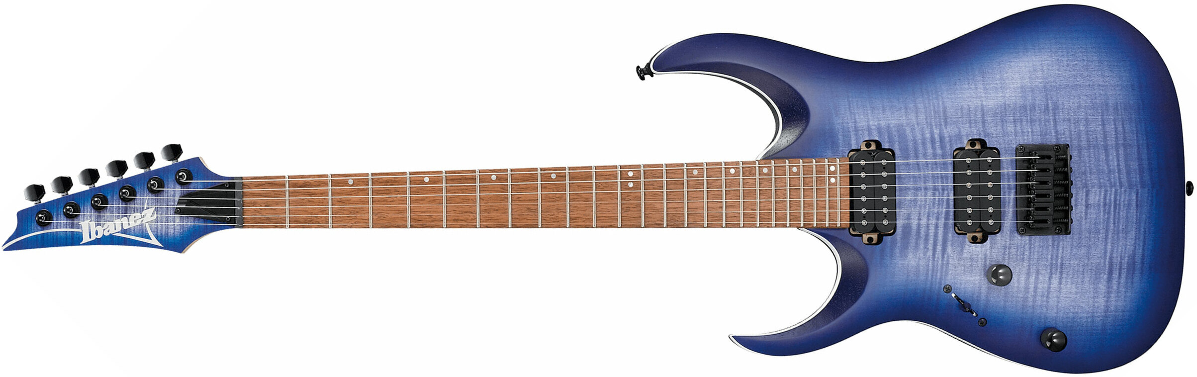 Ibanez Rga42fml Blf Gaucher Standard Hh Ht Rw - Blue Lagoon Burst Flat - Elektrische gitaar in Str-vorm - Main picture