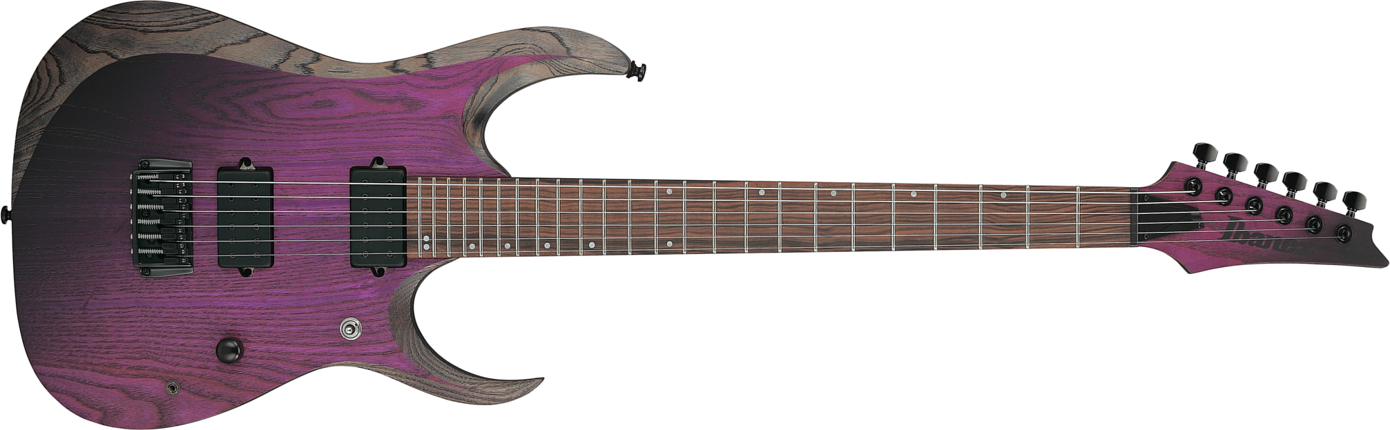 Ibanez Rgd621ah Mnf Iron Label Baryton 2h Dimarzio Ht Eb - Midnight Shade Flat - Bariton elektrische gitaar - Main picture