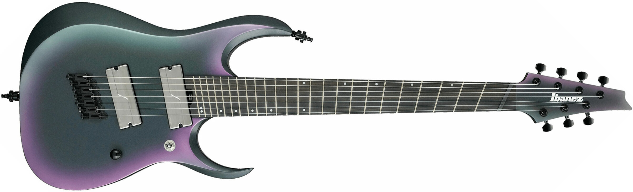 Ibanez Rgd71alms Bam Axion Label Hh Fishman Ht Eb - Black Aurora Burst Matte - Multi-scale gitaar - Main picture