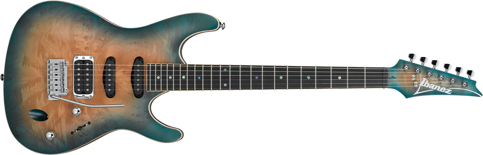 Ibanez Sa460mbw Sub Standard Hss Trem Eb - Sunset Blue Burst - Elektrische gitaar in Str-vorm - Main picture