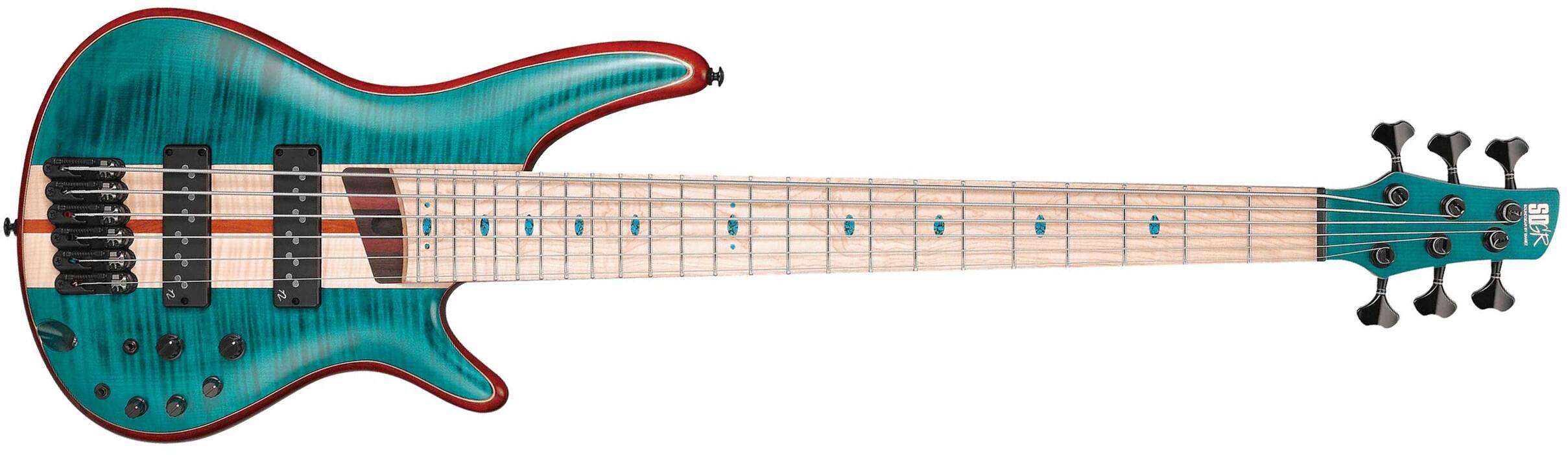 Ibanez Sr1426b Cgl Premium 6c Active Mn - Caribbean Green - Solid body elektrische bas - Main picture