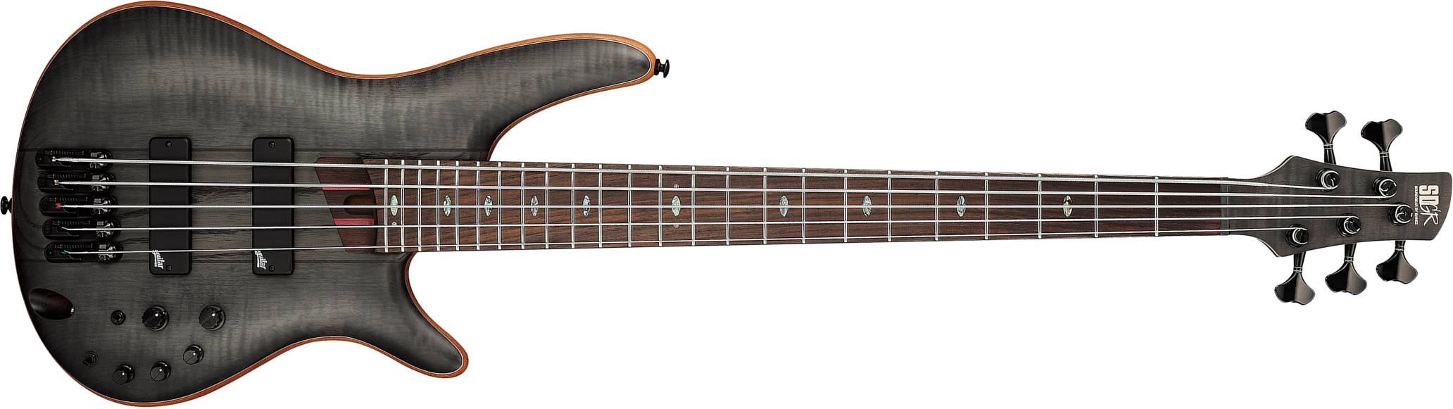 Ibanez Sr1455dw Tgf Premium 5c Active Rw - Transparent Gray Flat - Solid body elektrische bas - Main picture