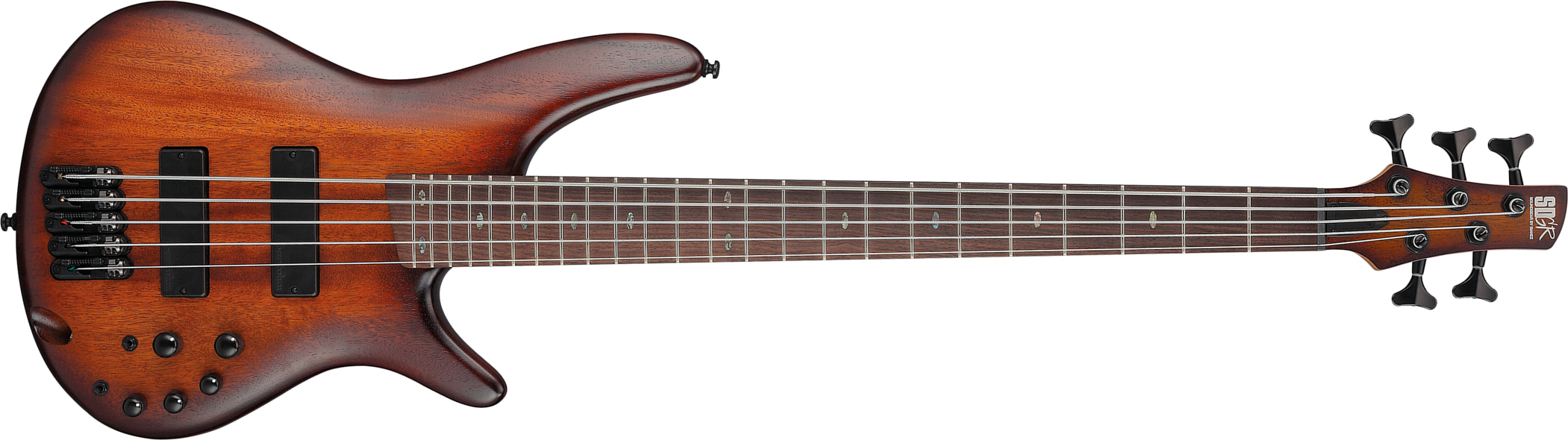 Ibanez Sr505a Mhl Standard 5c Active Bartolini Rw - Mahogany Brown Burst Low Gloss - Solid body elektrische bas - Main picture