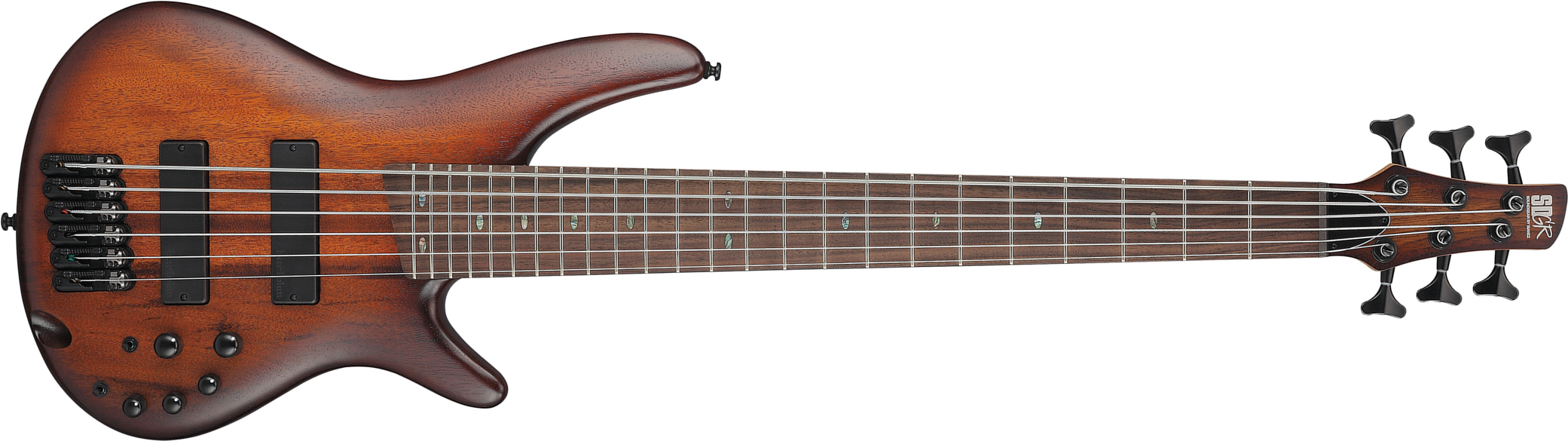 Ibanez Sr506a Mhl Standard 6c Active Bartolini Rw - Mahogany Brown Burst Low Gloss - Solid body elektrische bas - Main picture