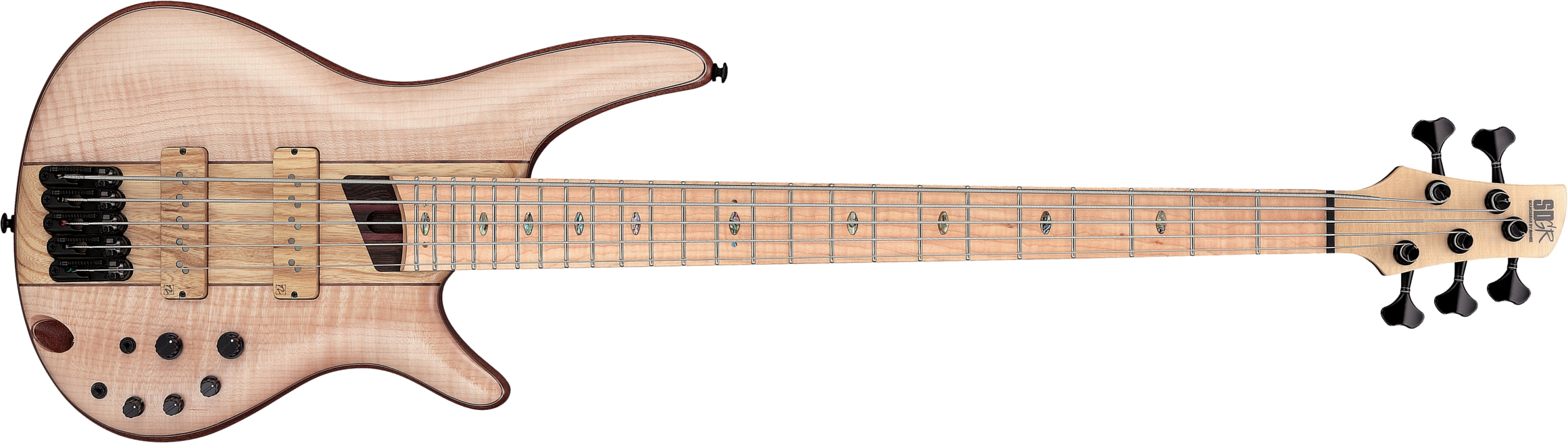 Ibanez Sr5fmdx Ntl Premium 5c Active Mn - Natural Low Gloss - Solid body elektrische bas - Main picture