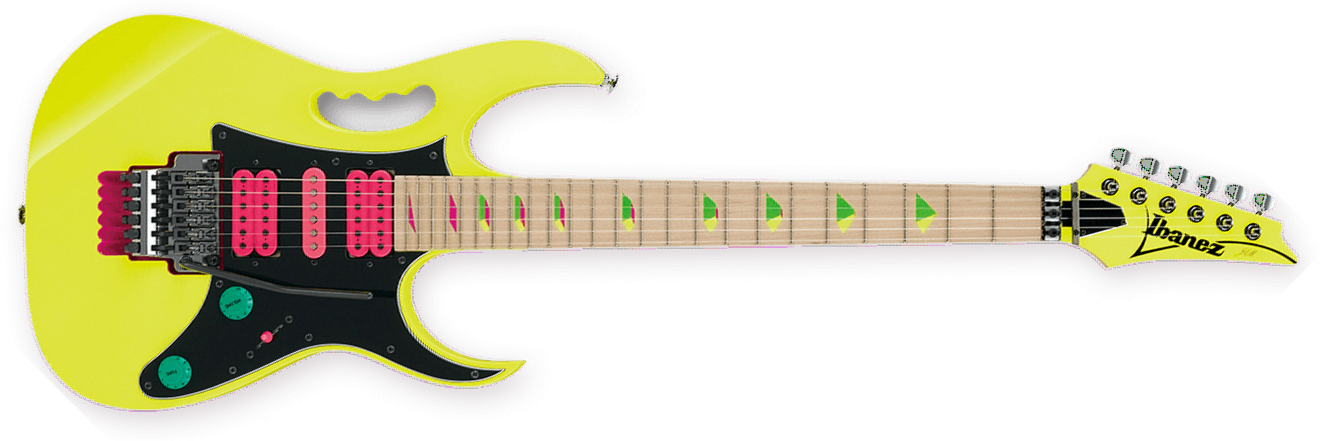 Ibanez Steve Vai Jem777 Dy Japan Hsh Dimarzio Fr - Desert Sun Yellow - Elektrische gitaar in Str-vorm - Main picture