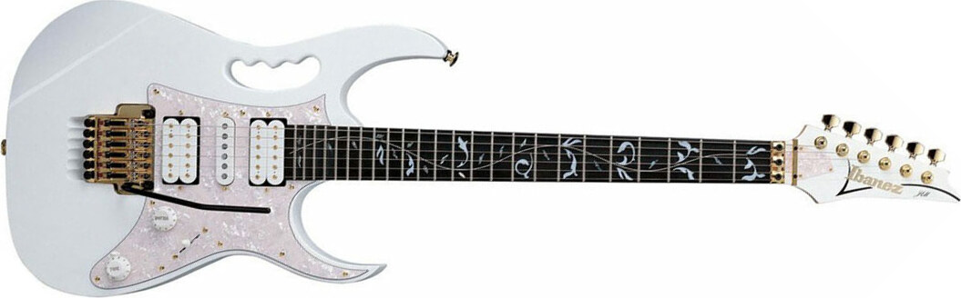Ibanez Steve Vai Jem7v Wh Prestige Japon Signature Hsh Fr Rw - White - Elektrische gitaar in Str-vorm - Main picture