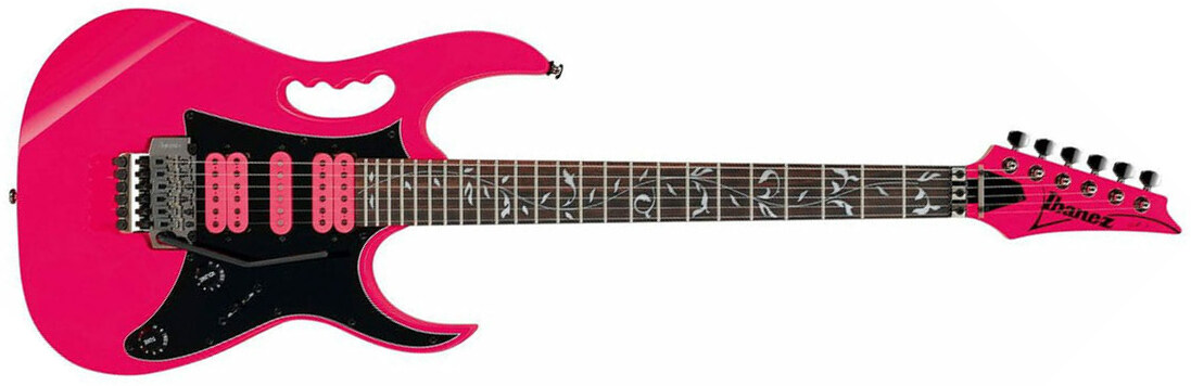 Ibanez Steve Vai Jemjr Pk Signature Hsh Fr Rw - Pink - Elektrische gitaar in Str-vorm - Main picture