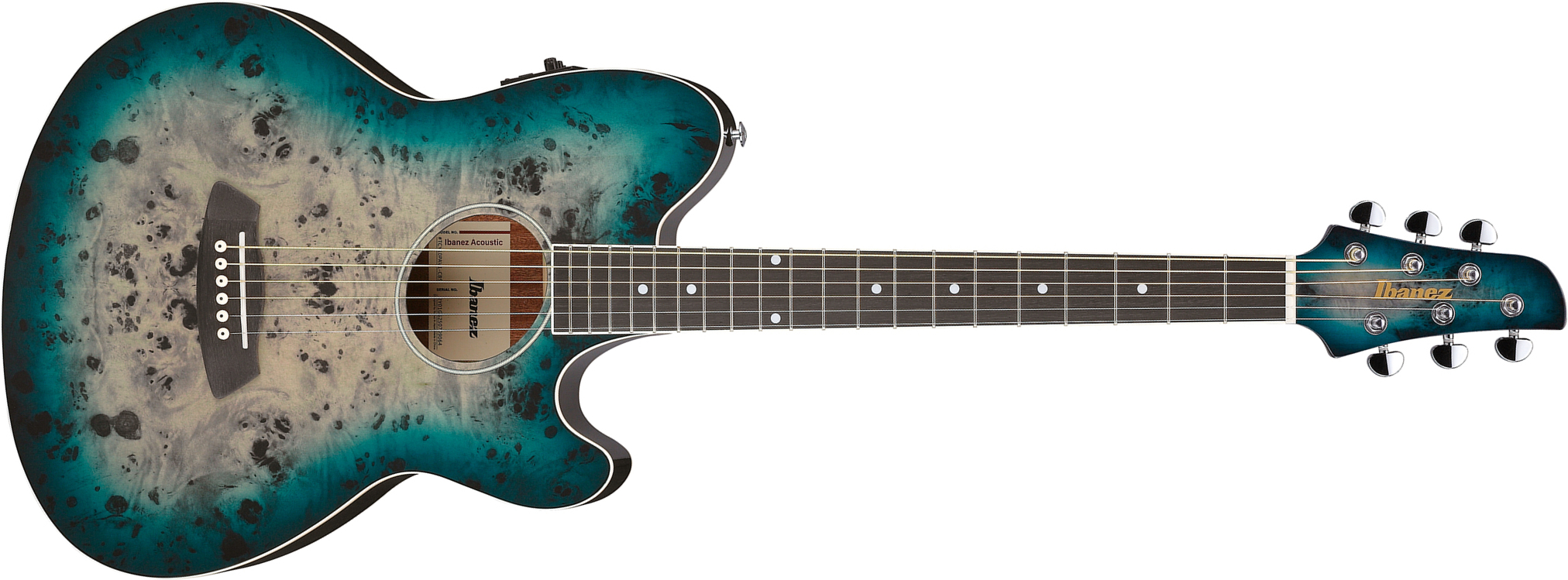 Ibanez Tcy10pa Cbs Talman Cw Tilleul Sapele Pur - Cosmic Blue Starburst - Folk gitaar - Main picture
