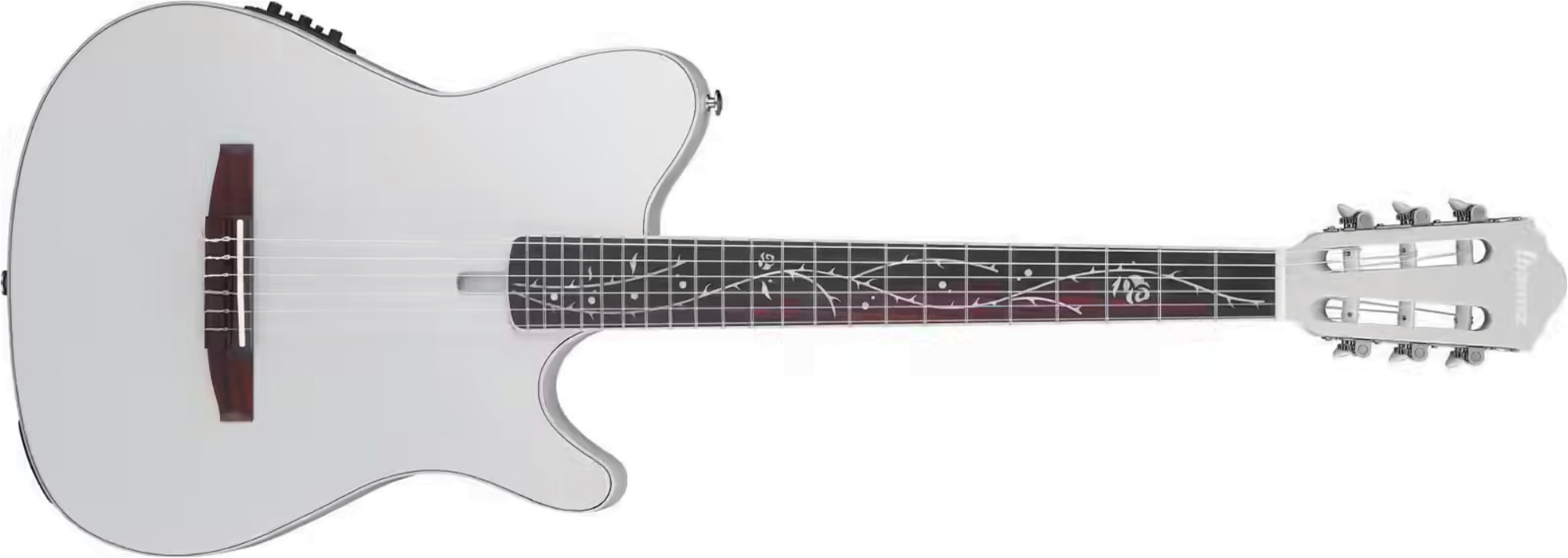 Ibanez Tim Henson Tod10n Smf Ind Signature Epicea Sapele Rw - Silver Metallic Flat - Klassieke gitaar 4/4 - Main picture