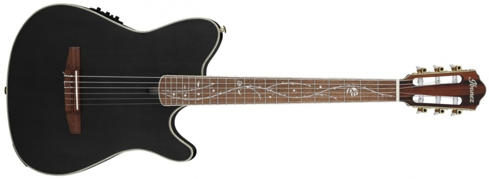 Ibanez Tod10n Tim Henson Signature Electro Sitka Sapele Wal - Black - Klassieke gitaar 4/4 - Main picture