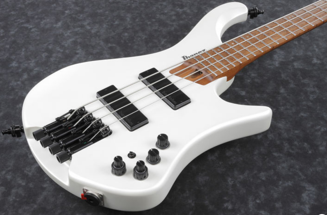Ibanez Ehb1000 Pwm Workshop Active Bartolini Mn - Pearl White Matte - Solid body elektrische bas - Variation 2
