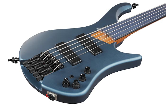 Ibanez Ehb1005f Aom Workshop 5c  Fretless Active Bartolini Ric - Arctic Ocean Matte - Solid body elektrische bas - Variation 2