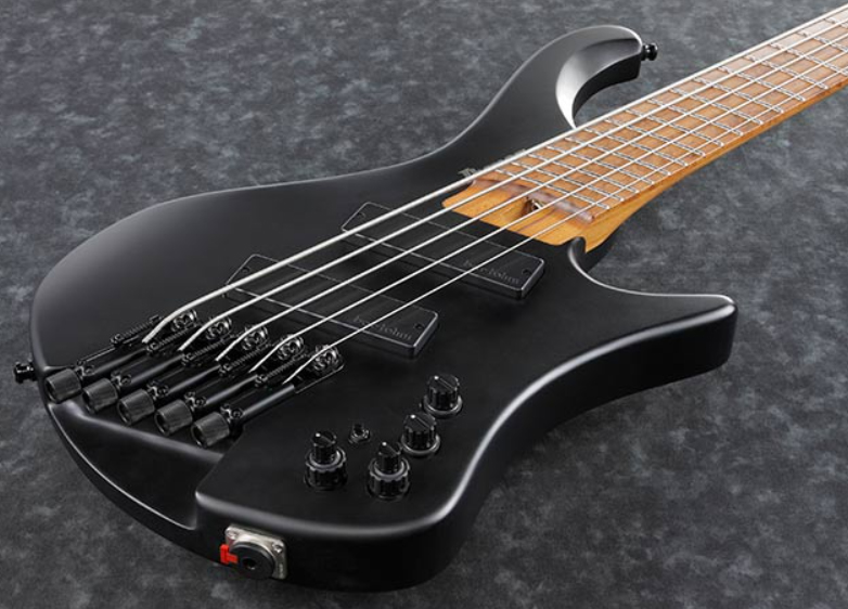 Ibanez Ehb1005ms Bkf Workshop 5c Multiscale Active Bartolini Mn - Black Flat - Solid body elektrische bas - Variation 1