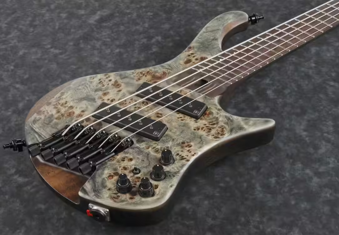 Ibanez Ehb1505ms Bif Workshop Multiscale 5c Active Pp - Black Ice Flat - Solid body elektrische bas - Variation 1