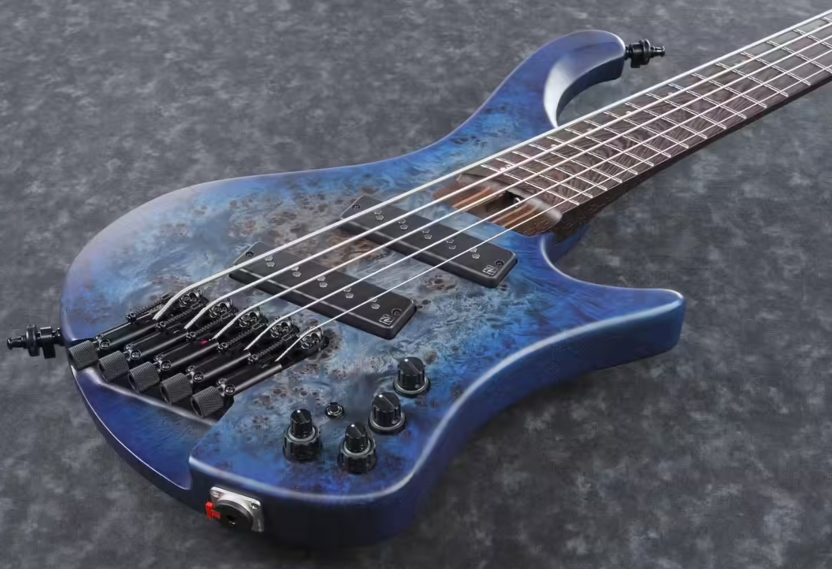 Ibanez Ehb1505ms Plf Workshop Multiscale 5c Active Pp - Pacific Blue Burst Flat - Solid body elektrische bas - Variation 1