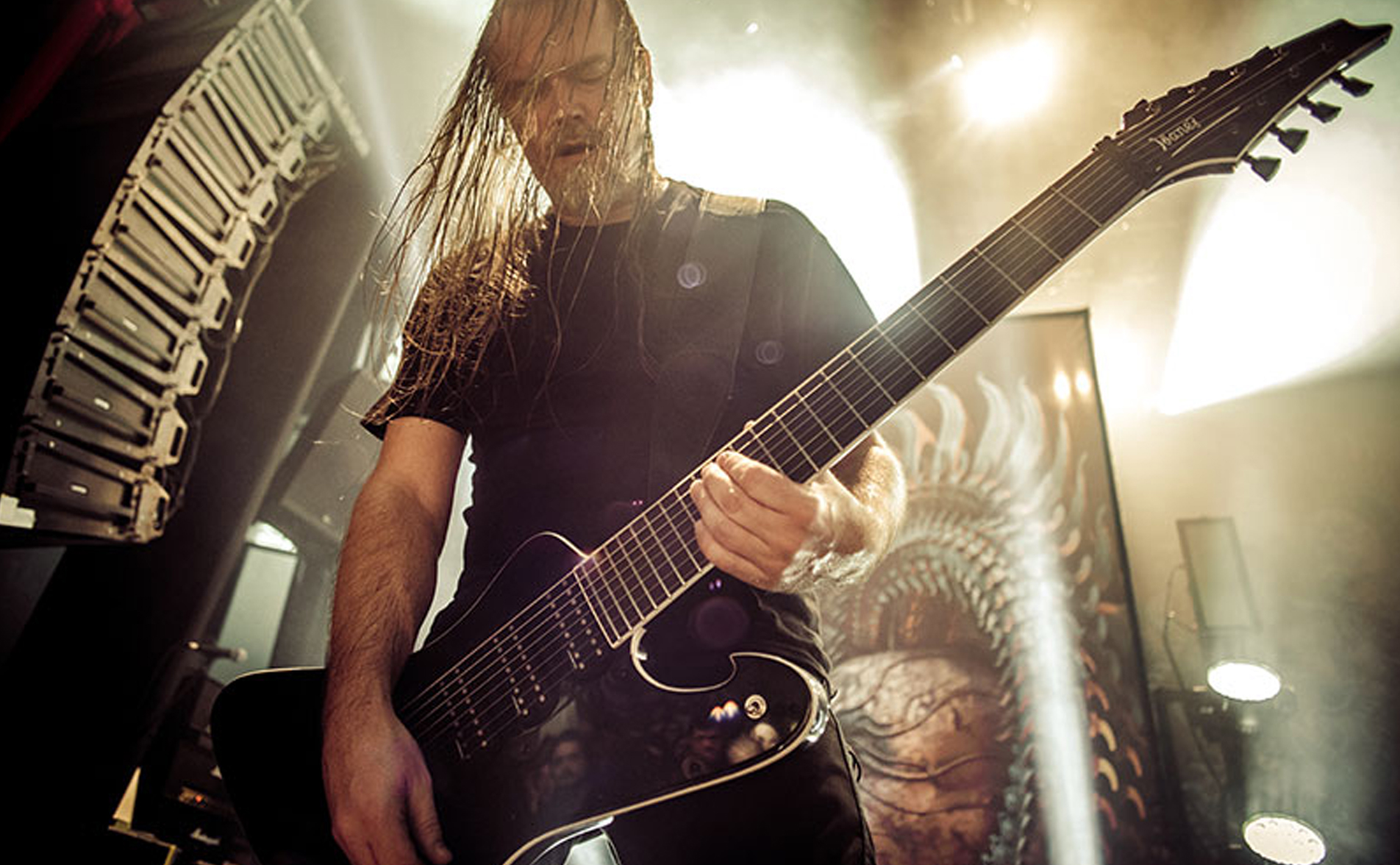 Ibanez Fredrik Thordendal Meshuggah Ftm33 Wk Signature Hh Ht Rw - Weathered Black - Bariton elektrische gitaar - Variation 6
