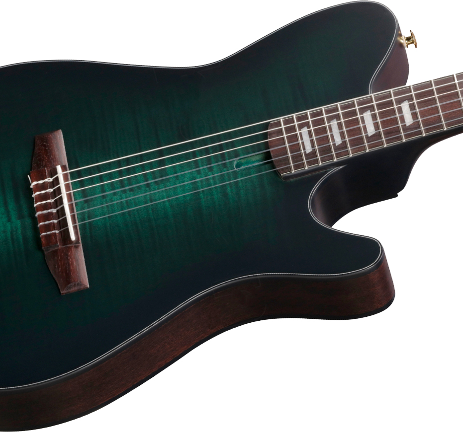 Ibanez Frh20fmn Dgl Hollow Cw Erable Sapele Rw - Deep Emerald Green - Klassieke gitaar 4/4 - Variation 2
