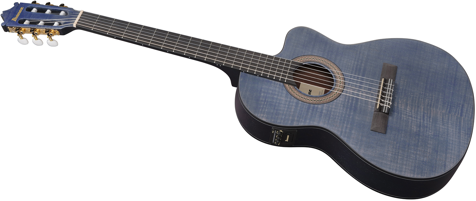 Ibanez Ga5fmtce Ob Classical 4/4 Thinline Cw Erable Sapele Pur - Open Pore Blue Berry - Klassieke gitaar 4/4 - Variation 2
