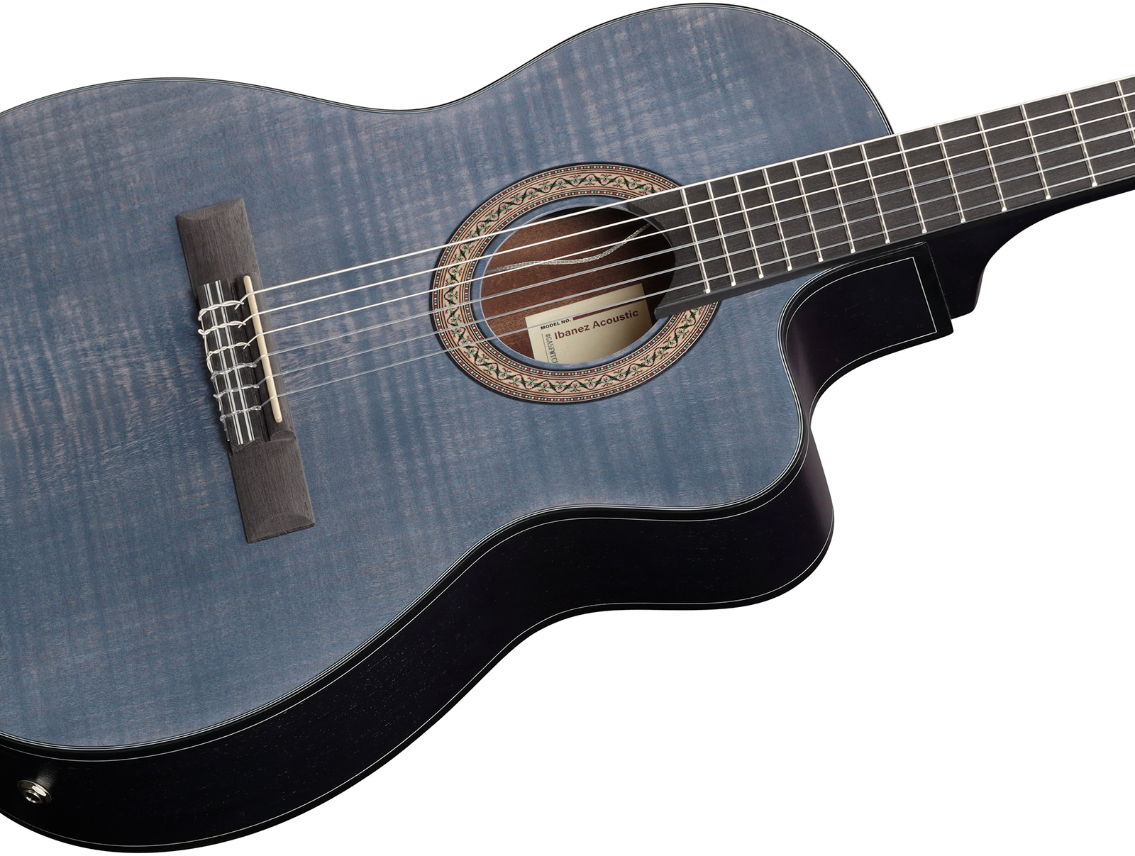 Ibanez Ga5fmtce Ob Classical 4/4 Thinline Cw Erable Sapele Pur - Open Pore Blue Berry - Klassieke gitaar 4/4 - Variation 3