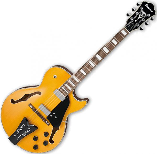 Hollow bodytock elektrische gitaar Ibanez George Benson GB10EM AA - Antique amber