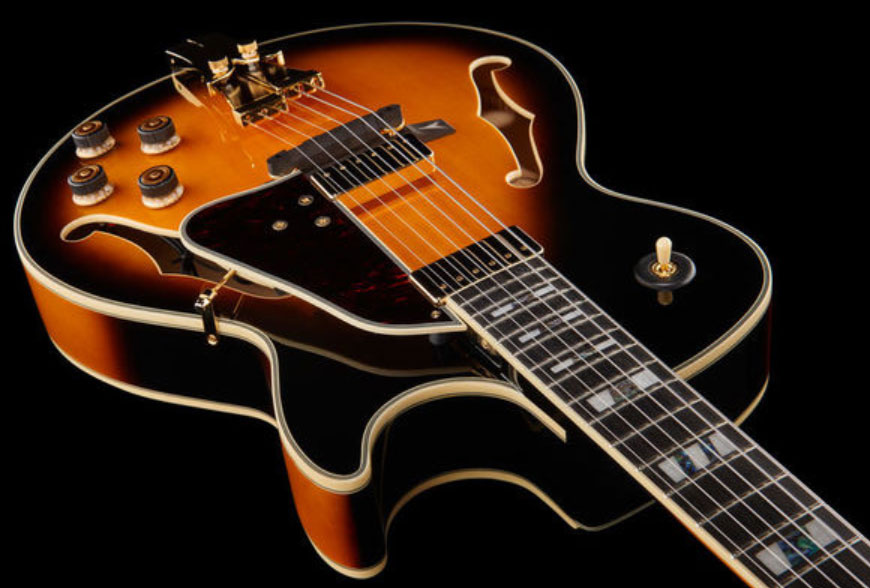 Ibanez George Benson Gb10se Bs Signature Hh Ht Eb - Brown Sunburst - Hollow bodytock elektrische gitaar - Variation 2