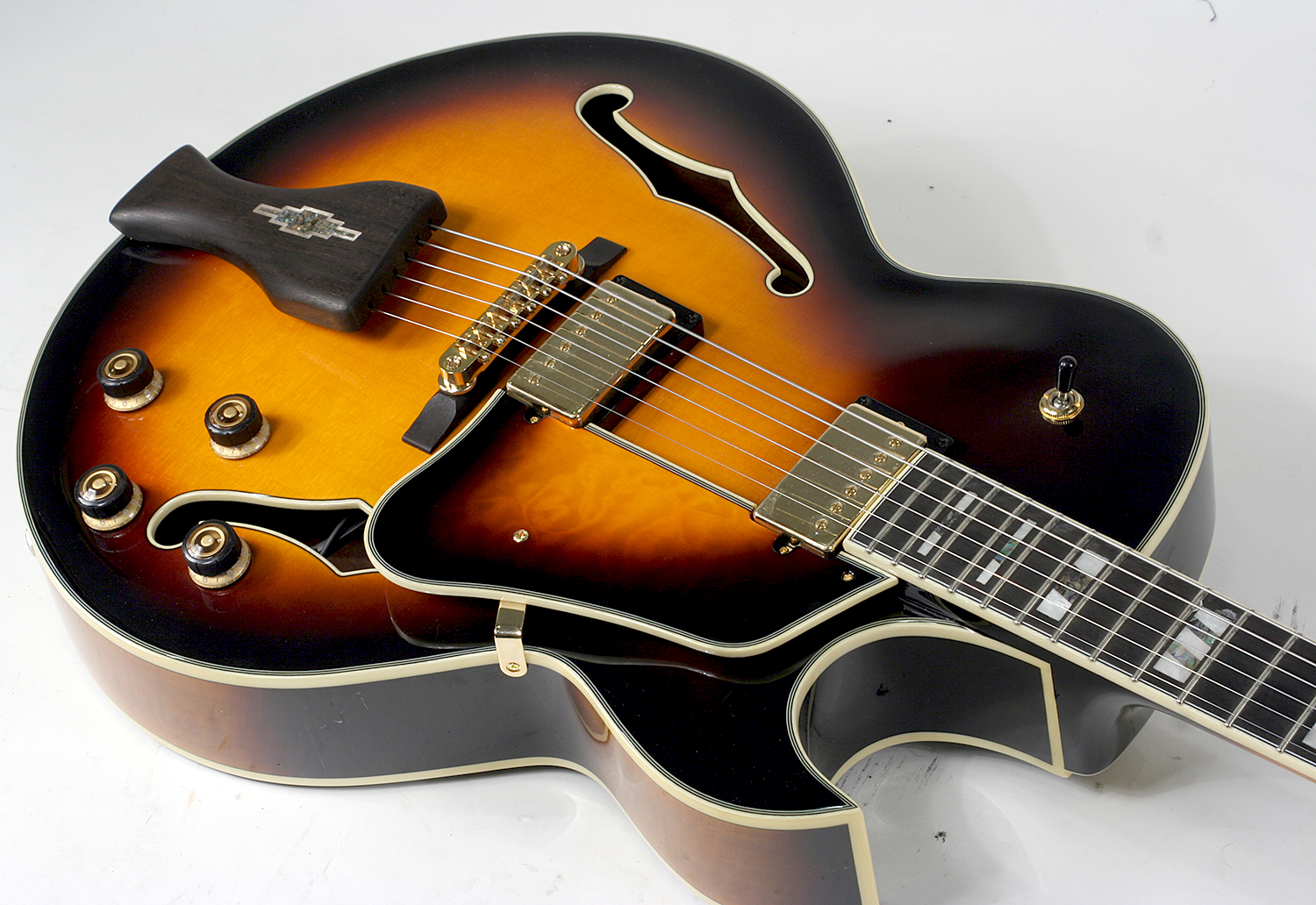 Ibanez George Benson Lgb30 Vys Signature Hh Ht Eb - Vintage Yellow Sunburst - Hollow bodytock elektrische gitaar - Variation 3