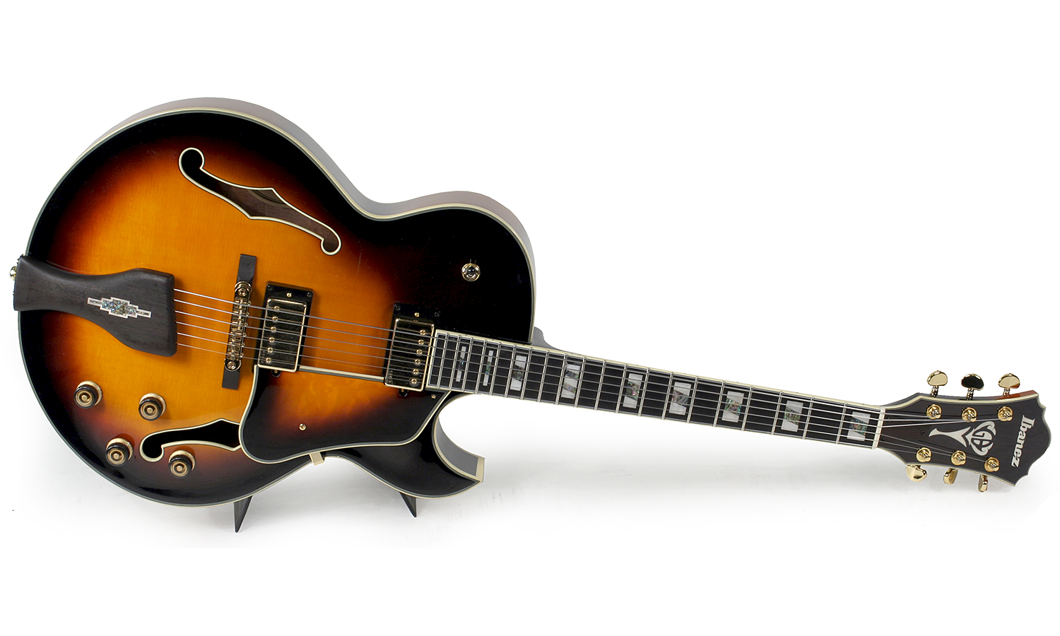 Ibanez George Benson Lgb30 Vys Signature Hh Ht Eb - Vintage Yellow Sunburst - Hollow bodytock elektrische gitaar - Variation 1