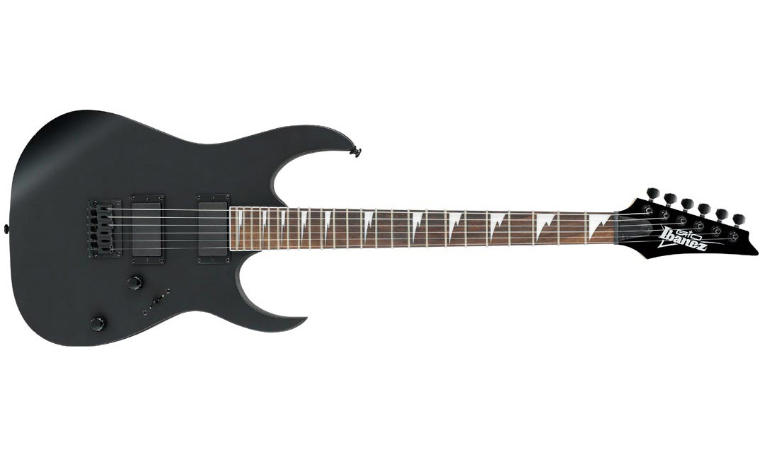 Ibanez Grg121dx Bkf Gio Hh Ht Pur - Black Flat - Elektrische gitaar in Str-vorm - Variation 1