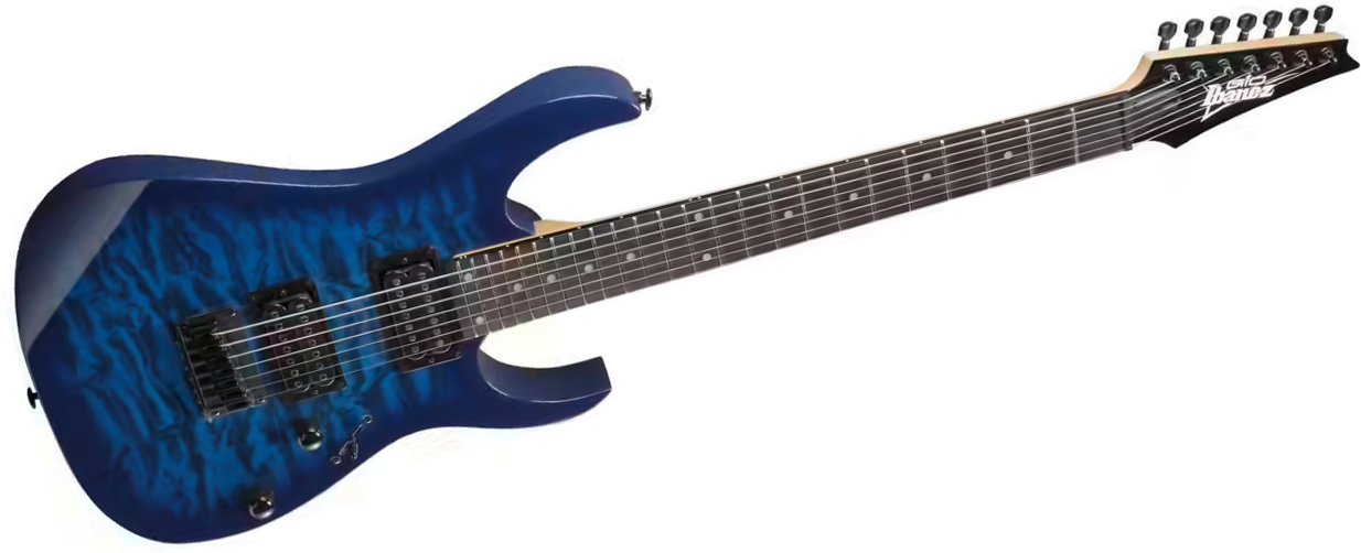Ibanez Grg7221qa Tbb Gio 7c 2h Ht Pur - Transparent Blue Burst - Elektrische gitaar in Strat vorm - Variation 1