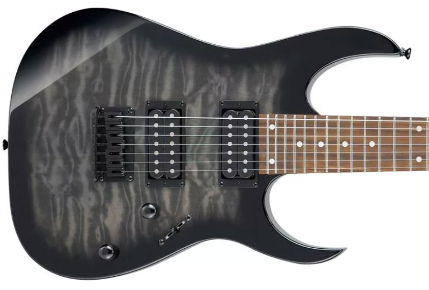 Ibanez Grg7221qa Tks Standard Hh Ht Nzp - Trans Black Sunburst - 7-snarige elektrische gitaar - Variation 1