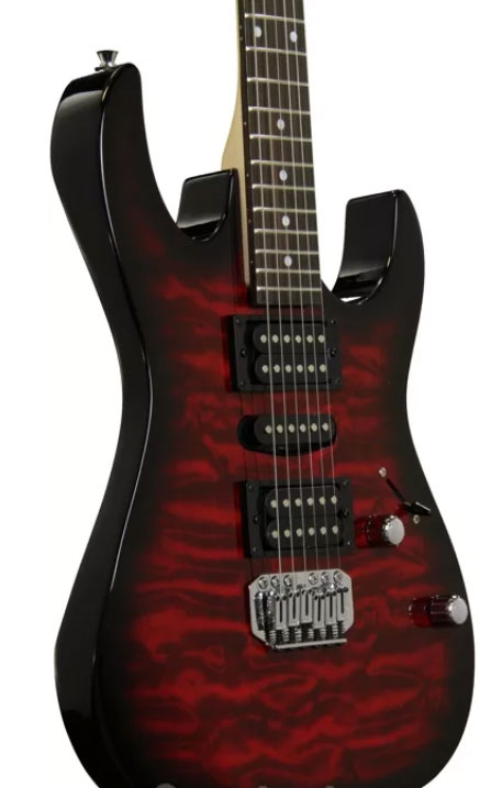 Ibanez Grx70qa Trb Gio Hsh Trem Nzp - Transparent Red Burst - Elektrische gitaar in Str-vorm - Variation 1