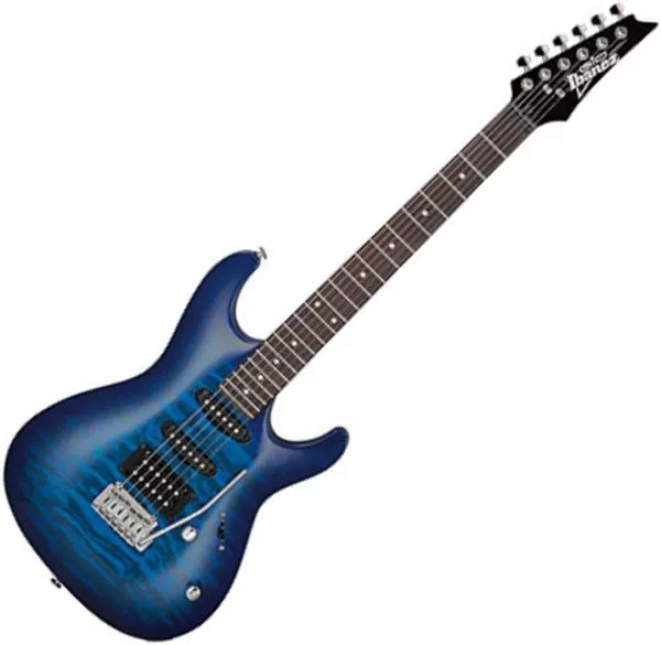 Solid body elektrische gitaar Ibanez GSA60QA TBB GIO - Transparent blue burst
