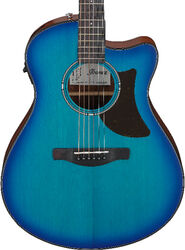 Folk gitaar Ibanez Advanced AAM50CE SBO - Sapphire Blue Burst Open Pore