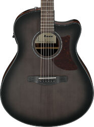 Folk gitaar Ibanez Advanced AAM70CE TBN - Transparent Charcoal Burst 