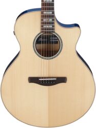 Folk gitaar Ibanez AE390 NTA - Natural Top / Aqua Blue Back