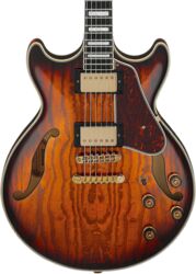 Semi hollow elektriche gitaar Ibanez Artcore Expressionist AM93QA VVH - Vintage Violin High Gloss