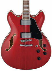 Semi hollow elektriche gitaar Ibanez AS73 TCD Artcore - Transparent cherry red