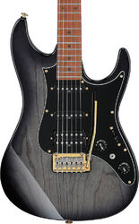 Elektrische gitaar in strat vorm Ibanez Prestige Japan AZ2204AG TGB - transparent gray burst