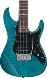 Elektrische gitaar in strat vorm Ibanez Premium AZ447P1QM COB - Cosmic Blue