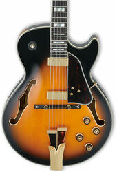 Hollow bodytock elektrische gitaar Ibanez George Benson GB10SE BS - Brown sunburst