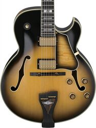 Semi hollow elektriche gitaar Ibanez George Benson LGB300 VYS Prestige Japan - Vintage yellow sunburst