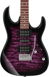Elektrische gitaar in strat vorm Ibanez Gio GRX70QA TVT - transparent violet